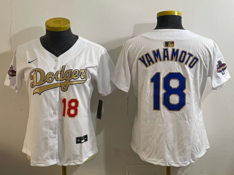 women Los Angeles Dodgers #18 Yamamoto white Game 2026 Nike MLB Jersey 0414003